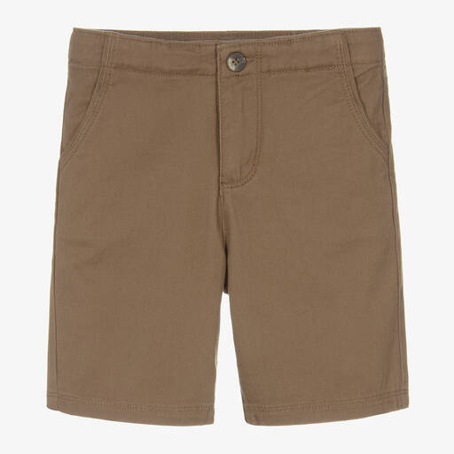 Hatley-Boys Brown Cotton Twill Shorts | Childrensalon