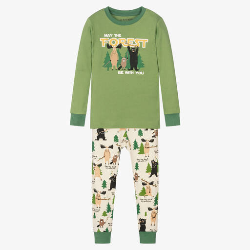 Little Blue House by Hatley-Зеленая хлопковая пижама для мальчиков | Childrensalon