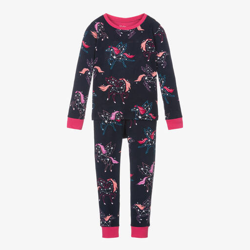 Hatley-Girls Blue Cotton Pyjamas | Childrensalon