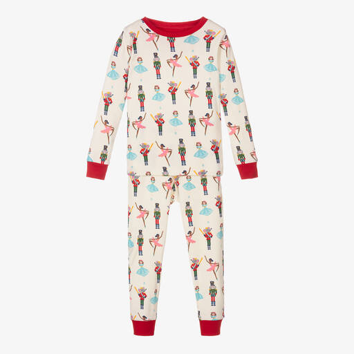 Hatley-Girls Ivory Nutcracker Print Cotton Pyjamas | Childrensalon
