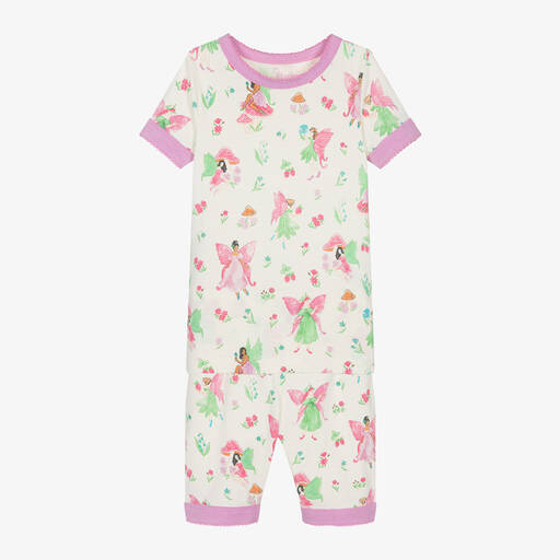 Hatley-Girls Ivory Organic Cotton Fairy Pyjamas | Childrensalon