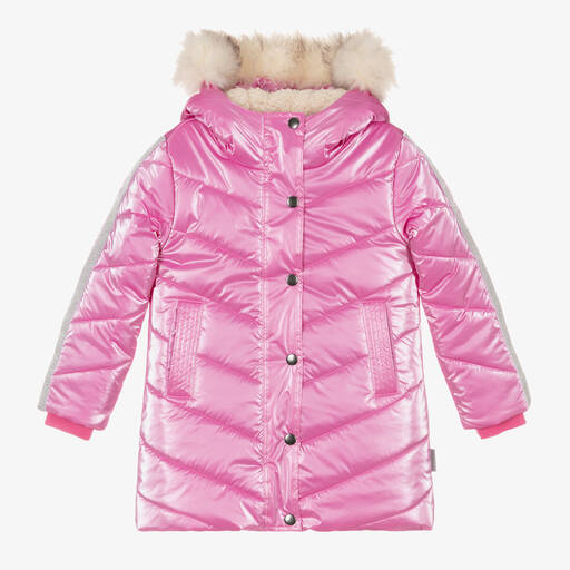 Hatley-Girls Pink Rock Star Puffer Coat | Childrensalon