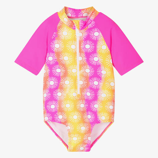 Hatley-Girls Pink Sunshine Swimsuit (UPF50+) | Childrensalon