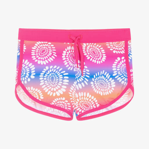 Hatley-Girls Pink Swim Shorts | Childrensalon