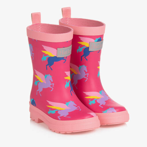 Hatley-Girls Pink Unicorn Rain Boots | Childrensalon