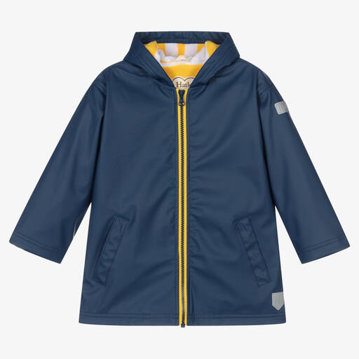 Hatley-Navy Blue & Yellow Raincoat | Childrensalon