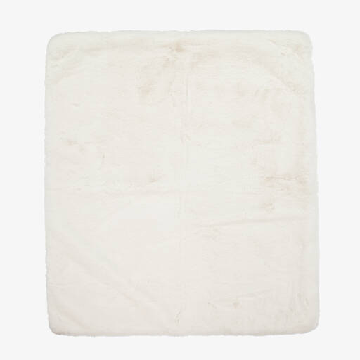 Helen Moore-Ivory Faux Fur Blanket (80cm) | Childrensalon