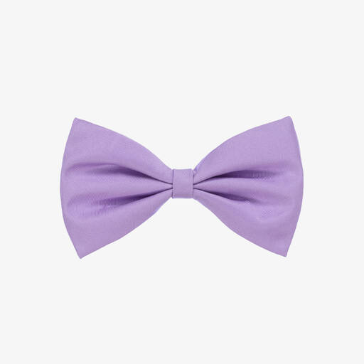 Hucklebones London-Girls Purple Bow Hair Clip (12cm) | Childrensalon