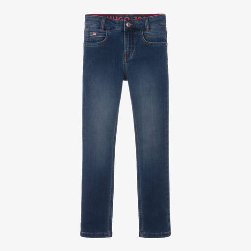 HUGO-Boys Blue Denim Slim Fit 708 Jeans | Childrensalon