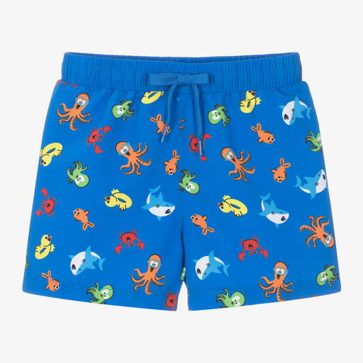 iDO Baby-Boys Blue Sea Creature Swim Shorts | Childrensalon