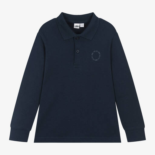 iDO Baby-Boys Navy Blue Cotton Rugby Shirt | Childrensalon