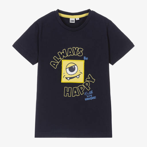 iDO Baby-Boys Navy Blue Cotton T-Shirt | Childrensalon
