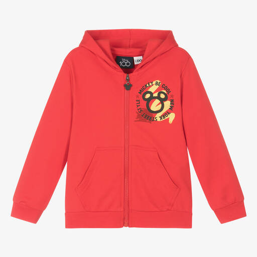 iDO Baby-Boys Red Mickey Mouse Zip-Up Hoodie | Childrensalon