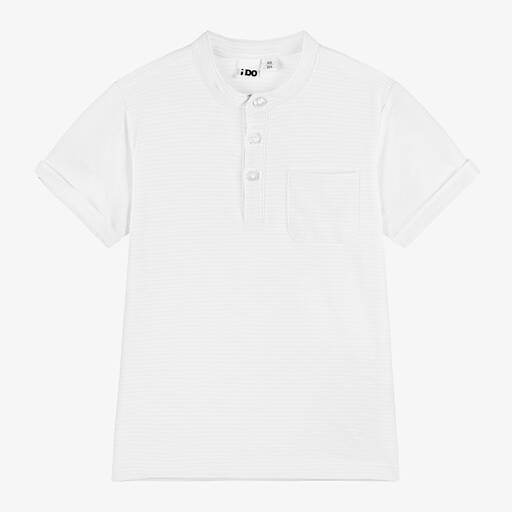 iDO Baby-Boys White Cotton T-Shirt  | Childrensalon