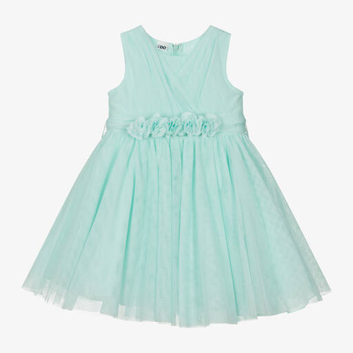 iDO Baby-Girls Pastel Green Tulle Dress | Childrensalon