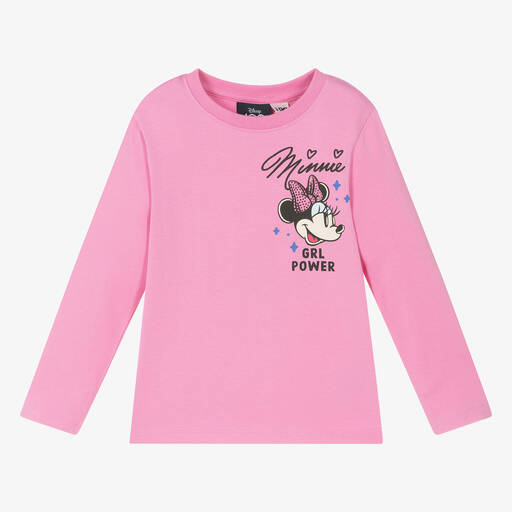 iDO Baby-Girls Pink Cotton Minnie Mouse Top  | Childrensalon