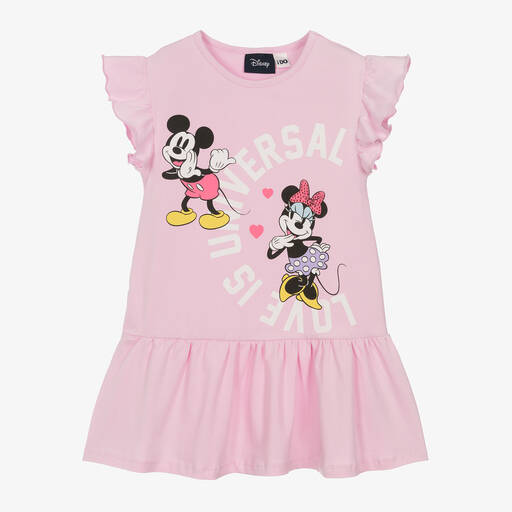 iDO Baby-Girls Pink Disney Cotton Dress | Childrensalon