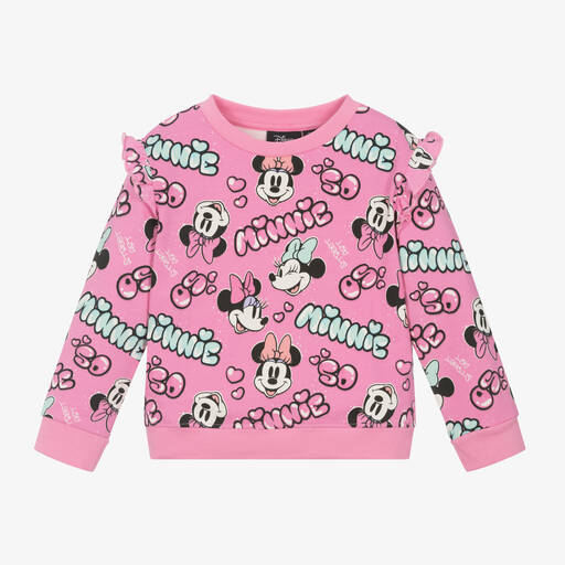 iDO Baby-Girls Pink Disney Cotton Sweatshirt | Childrensalon