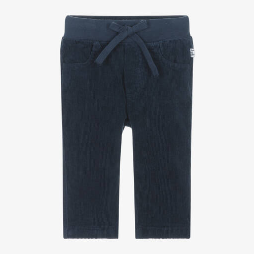 Il Gufo-Baby Boys Navy Blue Corduroy Trousers | Childrensalon