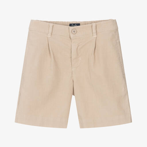 Il Gufo-Boys Beige Cotton Shorts | Childrensalon