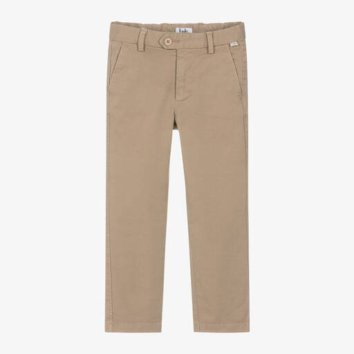 Il Gufo-Boys Beige Cotton Trousers | Childrensalon