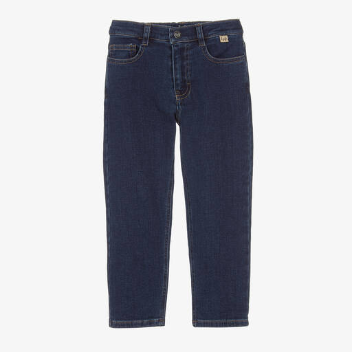 Il Gufo-Boys Blue Cotton Denim Jeans | Childrensalon