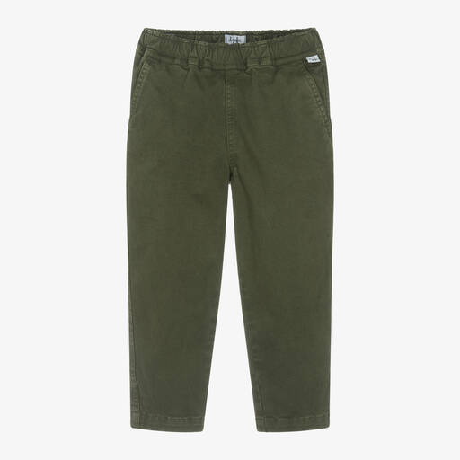 Il Gufo-Boys Green Cotton Trousers | Childrensalon