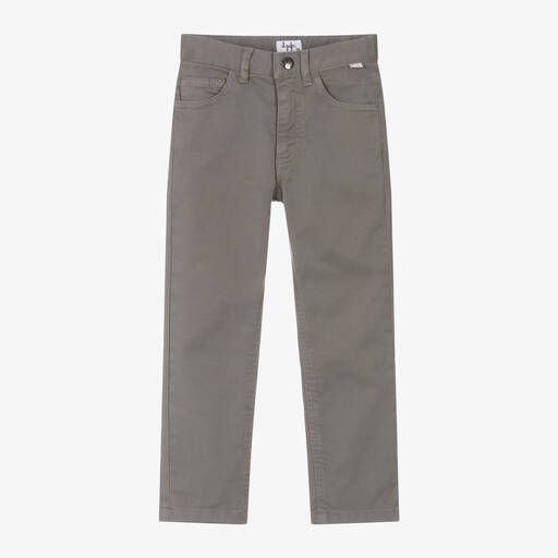 Il Gufo-Boys Grey Cotton Trousers | Childrensalon