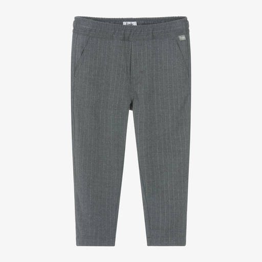 Il Gufo-Boys Grey Pinstripe Trousers | Childrensalon