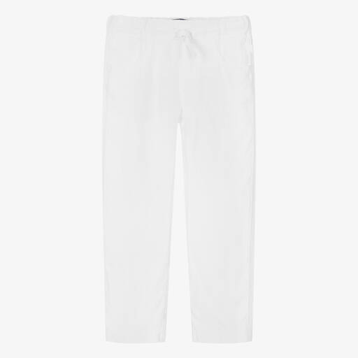 Il Gufo-Boys White Linen Trousers | Childrensalon