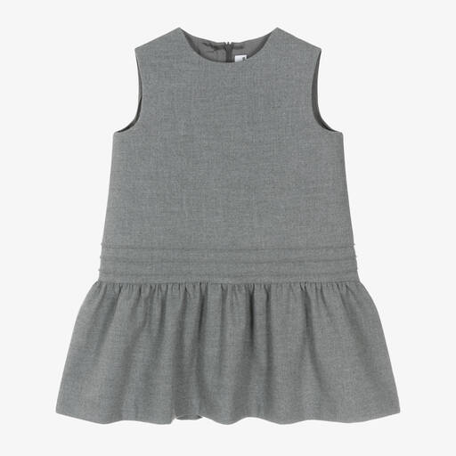 Il Gufo-Girls Grey Sleeveless Dress | Childrensalon
