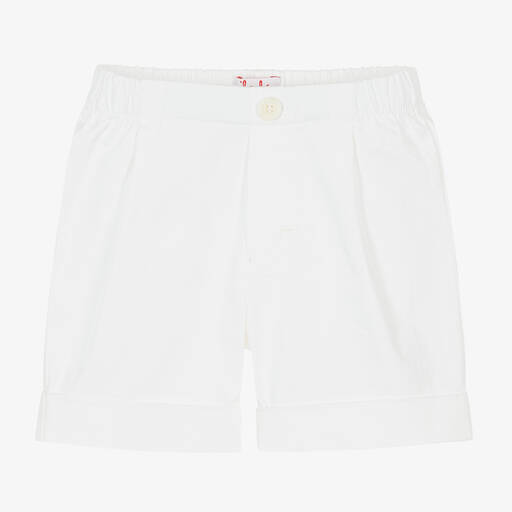 Il Gufo-White Cotton Shorts | Childrensalon
