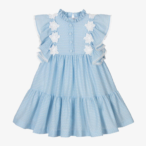 Irpa-Girls Pale Blue Sparkly Dress | Childrensalon