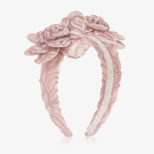 Irpa-Girls Pink Flower Hairband | Childrensalon