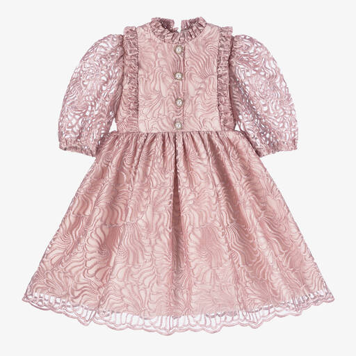 Irpa-Girls Pink Tulle Dress | Childrensalon