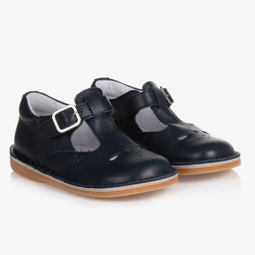 Jacadi Paris-Navy Blue Leather Shoes | Childrensalon