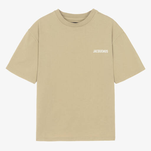 JACQUEMUS-Teen Beige Cotton T-Shirt | Childrensalon