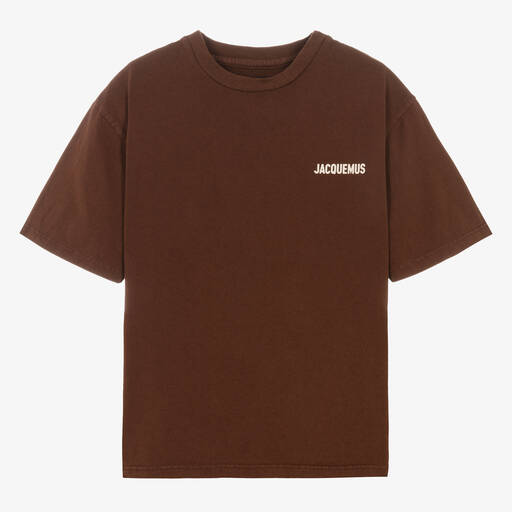 JACQUEMUS-Teen Brown Cotton T-Shirt | Childrensalon