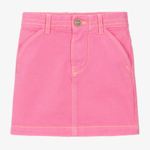 JACQUEMUS-Girls Pink Denim Skirt | Childrensalon
