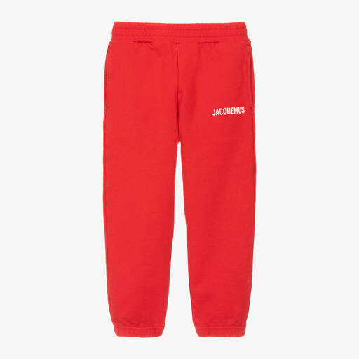 JACQUEMUS-Pantalon de jogging en jersey de coton rouge | Childrensalon