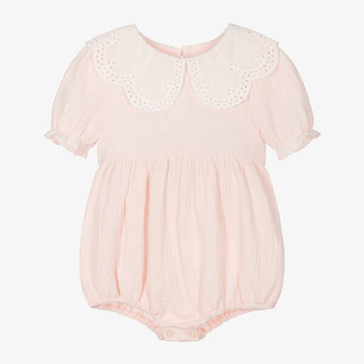 Jamiks-Baby Girls Pink Cotton Shortie | Childrensalon