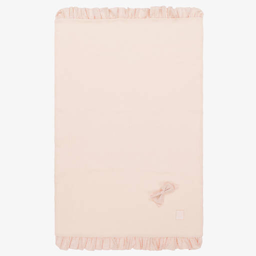Jamiks-Baby Girls Pink Organic Cotton Swaddle (100cm) | Childrensalon