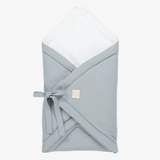 Jamiks-Blue Cotton Baby Nest (65cm) | Childrensalon