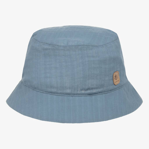 Jamiks-Blue Organic Cotton Bucket Hat | Childrensalon