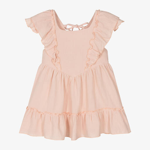Jamiks-Girls Pink Cotton Dress | Childrensalon