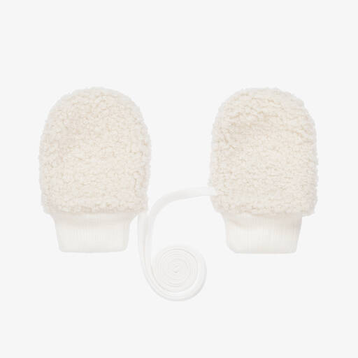 Jamiks-Ivory Bouclé Mittens | Childrensalon