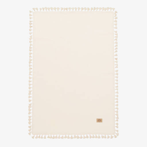Jamiks-Ivory Organic Cotton Swaddle (100cm) | Childrensalon