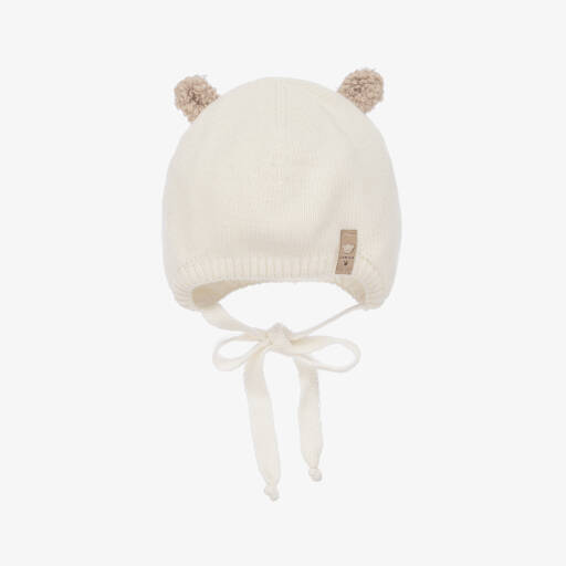 Jamiks-Ivory Wool Knit Baby Hat | Childrensalon