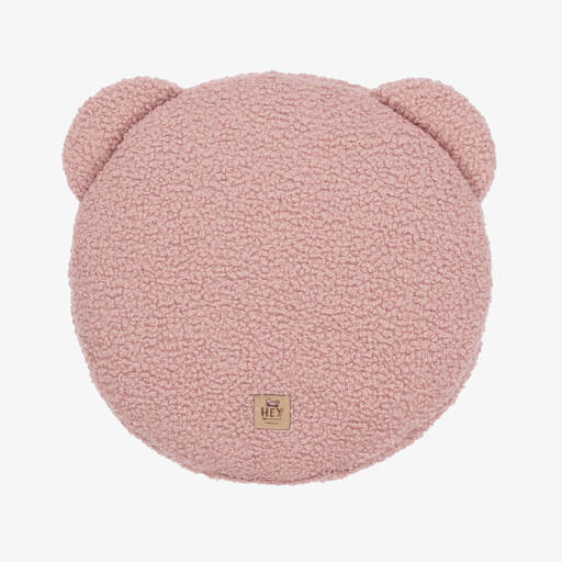 Jamiks-Pink Bouclé Decorative Teddy Pillow (34cm) | Childrensalon