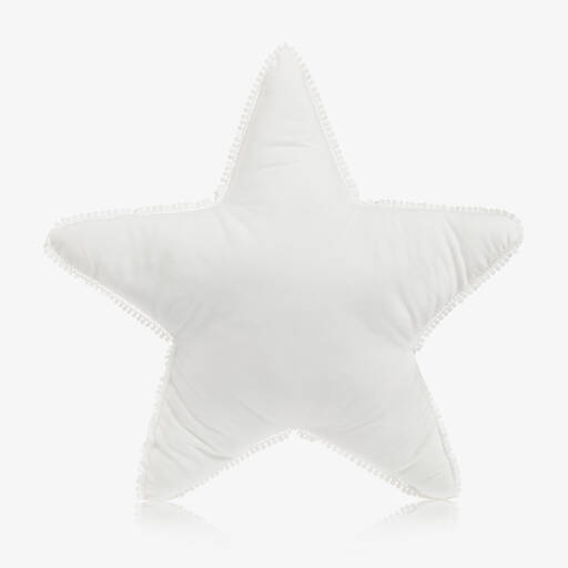 Jamiks-White Velvet Star Decorative Pillow (57cm) | Childrensalon